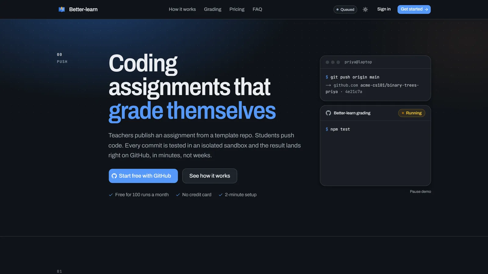 Better-learn project screenshot